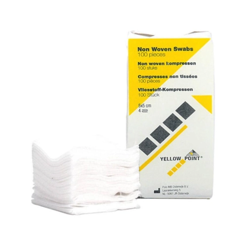 YELLOW POINT VLIESSTOFF KOMPRESSEN UNSTERIL 5x5cm (100st)