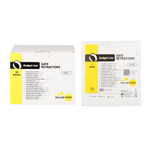 YELLOW POINT BUDGET LINE WANGEN- UND LIPPENHALTER WEIß SMALL (Non Latex) (20 Stück)