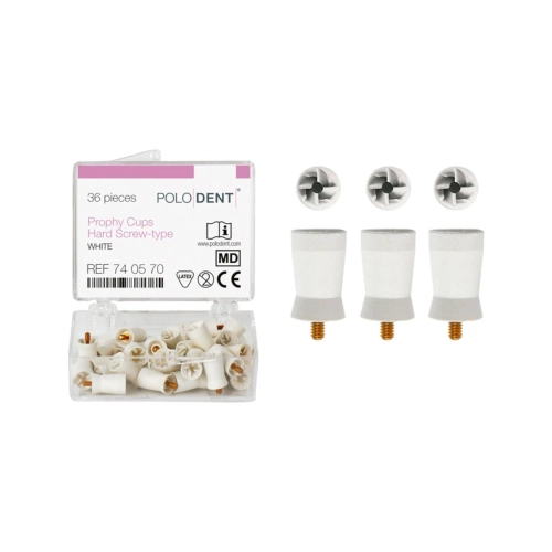 POLODENT POLIERNÄPFCHEN WEIß, HART SCHRAUBTYP (36st)