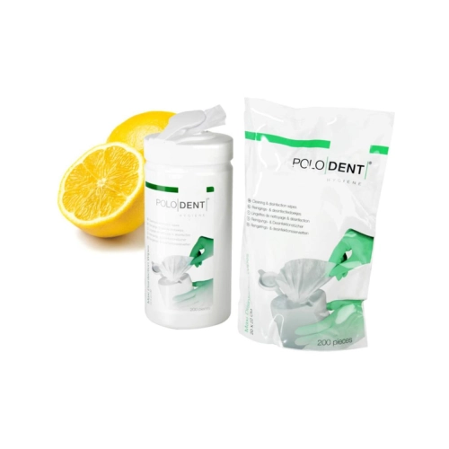 POLODENT DESINFEKTIONSTÜCHER MAXI 20x22cm LEMON (6x200st)