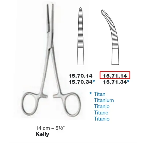 MEDICON ARTERIENKLEMME KELLY GEBOGEN 14 cm