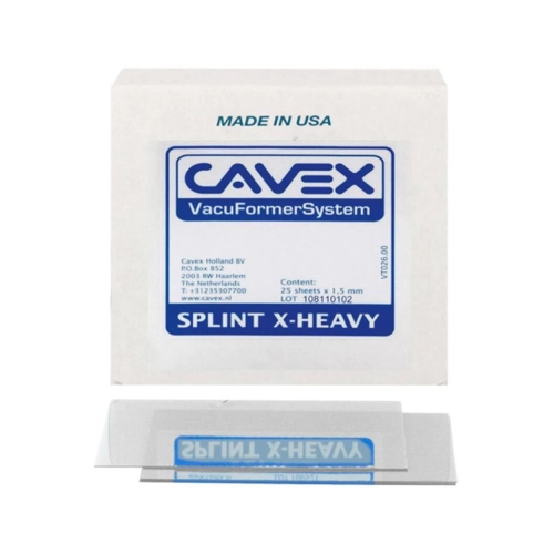 CAVEX VACUFORMER AUFBISSSCHIENEN X-HEAVY 1,5x 127x 127mm TRANSPARENT (25 Stück)
