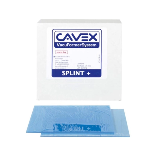 CAVEX VACUFORMER SPLINT + BLÄTTER TRANSPARENT 1,0x127x127mm (25 Stück)